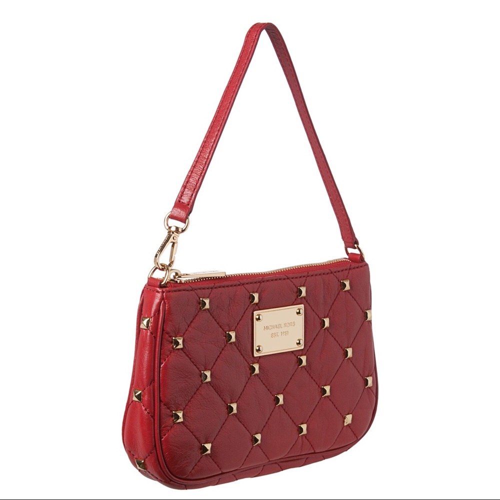 🚫SOLD🚫Michael Kors Quilted Studded Wristlet - Picture 2 of 8
